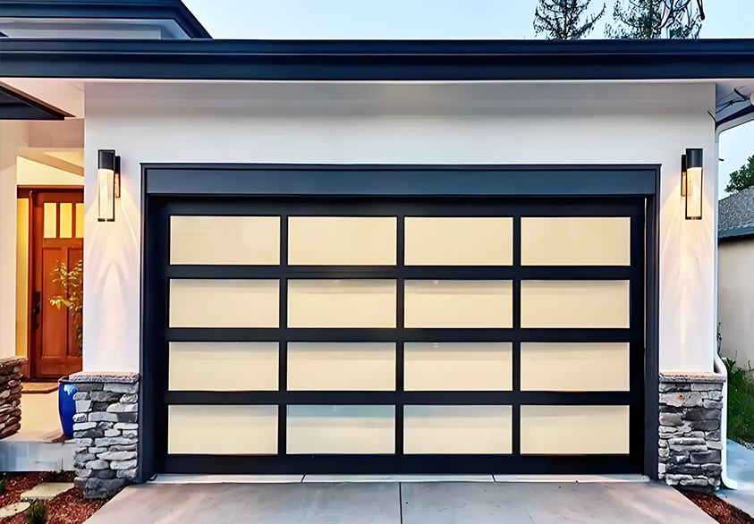 Aluminum alloy glass garage door